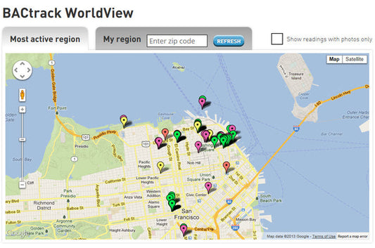 BACtrack WorldView Map