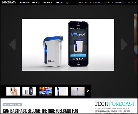BACtrack Mobile Featured in Fast Company