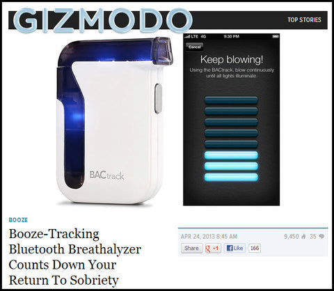 Gizmodo Features BACtrack Mobile