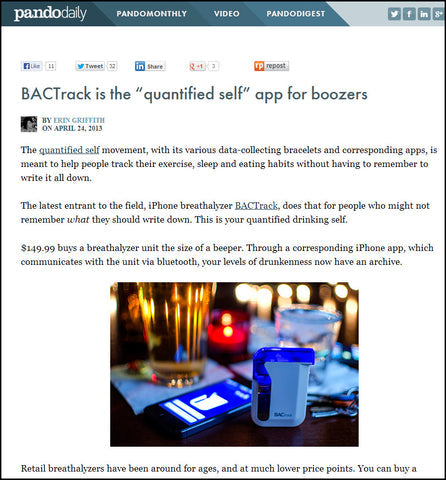 Pando Daily Reviews BACtrack Mobile; Deems Ben Franklin a Fan