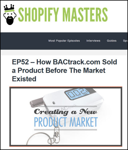 BACtrack CEO Interviewed on Shopify Masters