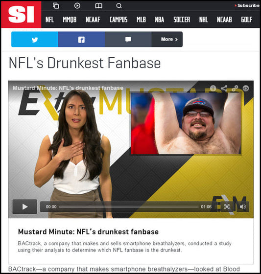 Sports Illustrated Reports Data from BACtrack NFL Study