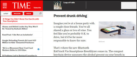 Time Reveals All the Great Things You Can Do With A Smartphone--Including Turning it Into a Breathalyzer
