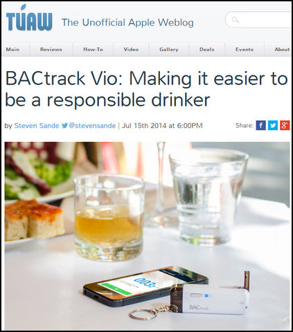TUAW Gives BACtrack Vio Smartphone Breathalyzer Top Marks
