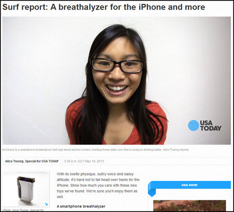BACtrack Mobile Featured in USA Today