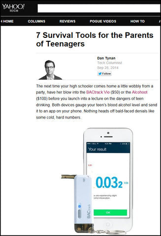 Yahoo Suggests BACtrack Vio Breathalyzer for Parental Survival Kit