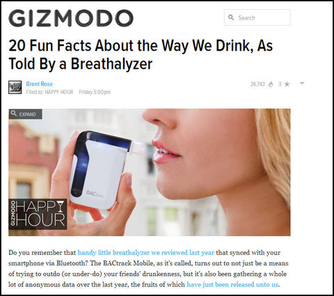 Gizmodo Analyzes BACtrack Consumption Report
