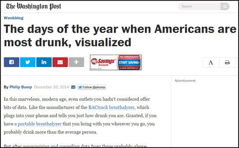 Washington Post Covers the BACtrack Consumption Report